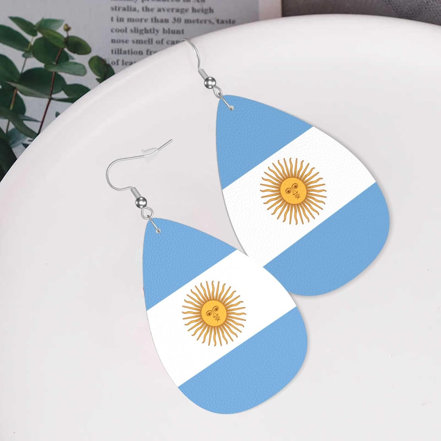 Leather Earrings For Women Dangle Earrings Lightweight Teardrop Earrings - Image 5