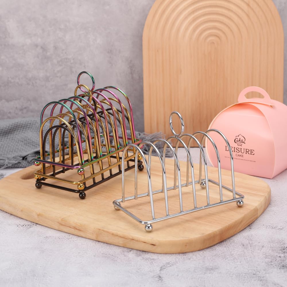 Grille à pain en acier inoxydable avec poignée en boucle et pieds sphériques x4
