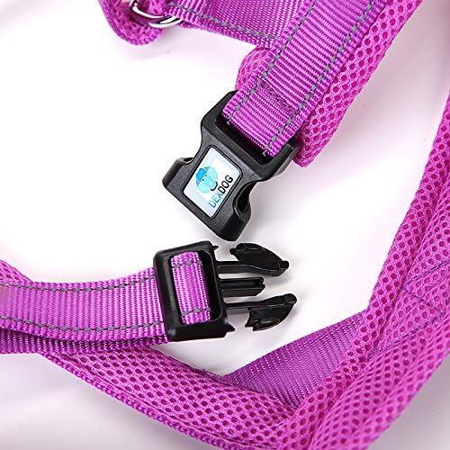 DEXDOG #1 Best Dog Harness - EZHarness On/Off Walk in Seconds! [Purple Small S] - Easy Quicker Step in Dog Harness Vest - Puppy Reflective Mesh Handle Adjustable Training