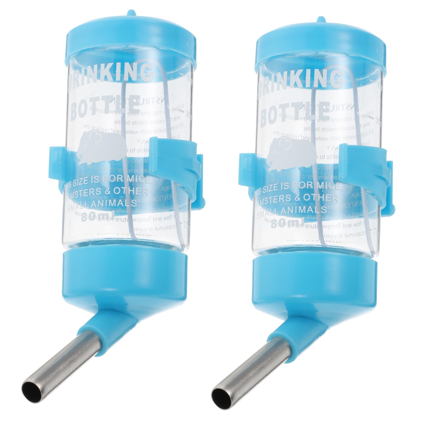 POPETPOP 2pcs Hamster Drinking Fountain Rabbit Water Bottle Dispenser Leak- Automatic Pet Water Feeder