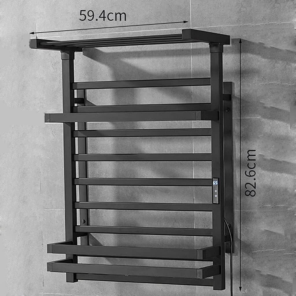Towel Rack Towel Drying Rack Wall Mount Heated Hot Towel Warmer for Bath Hardwired Heated Drying Rack Straight Bars Mirror Polish Built-in Thermostat Easy Install