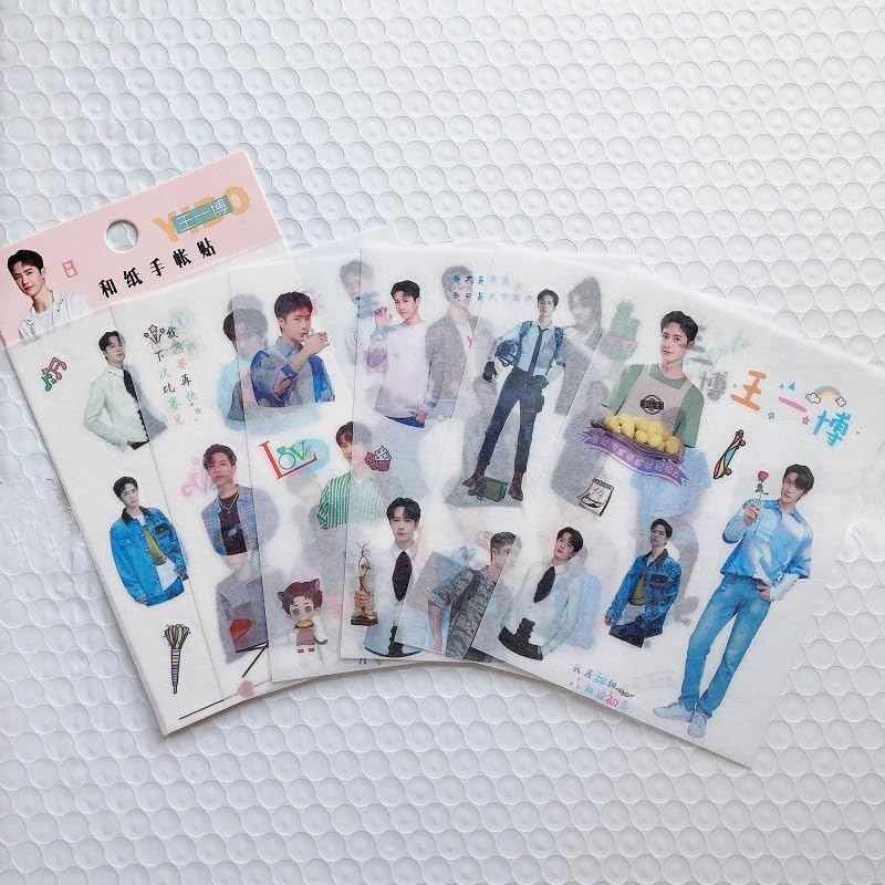 6 Sheets/Set The Untamed Chen Qing Ling Sticker Wang Yibo Fiɡurе Sticker DIY Diary Album Label Stickers (G)