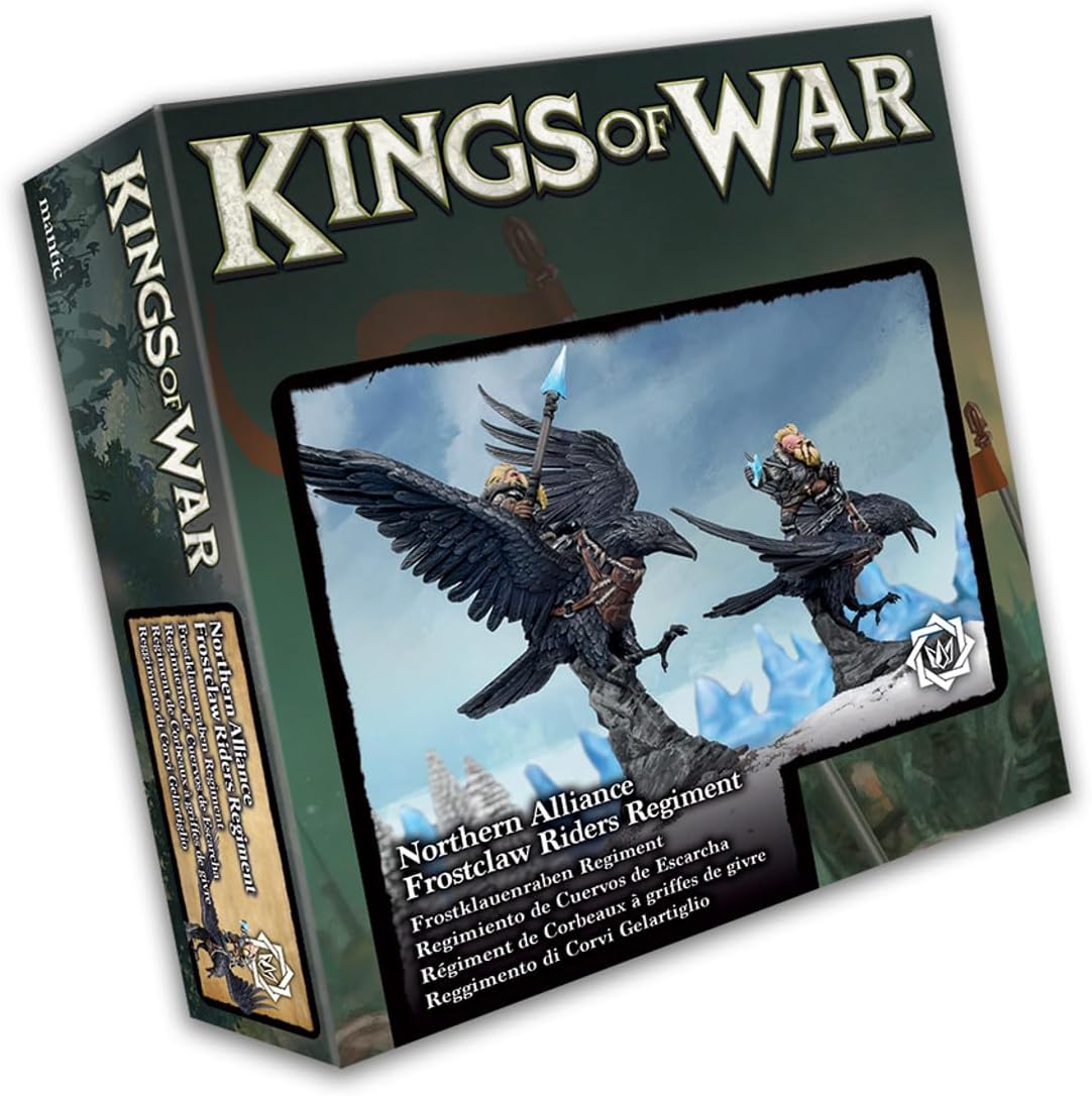 Mantic Entertainment Kings of War Northern Alliance Frostclaw Riders MGKWL308, Unassembled and unpainted