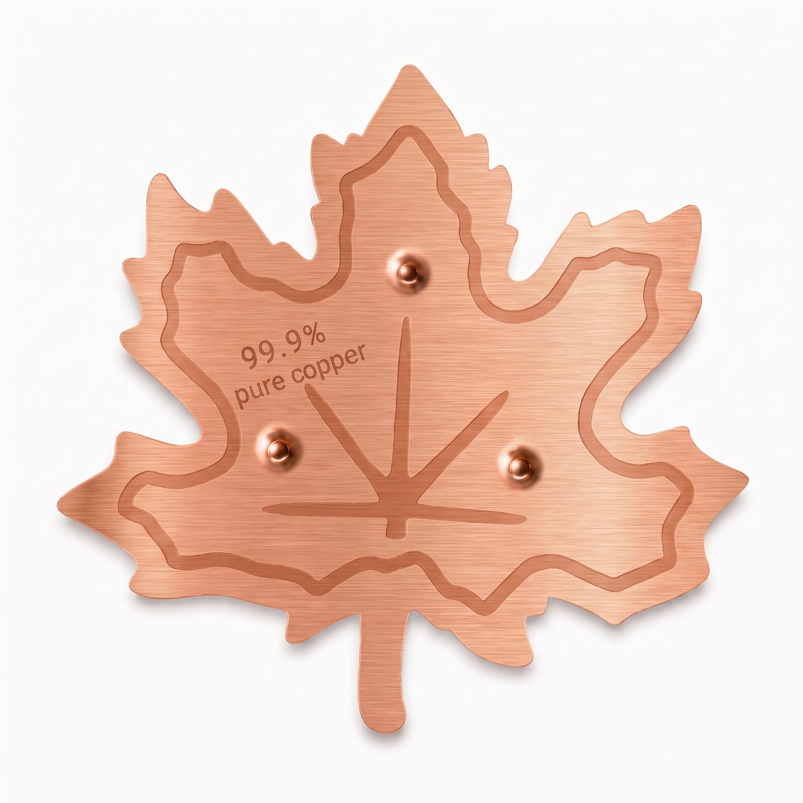REVEMCN 99.99% Pure Copper Bird Bath Disk, Leaf Shaped Copper Disc for Bird Bath, 0.8mm Birdbath Water Purifier Plates, Chemical-Free Bird Bath Cleaner for Outdoor Garden Bowls (1 Pack Maple Leaf)