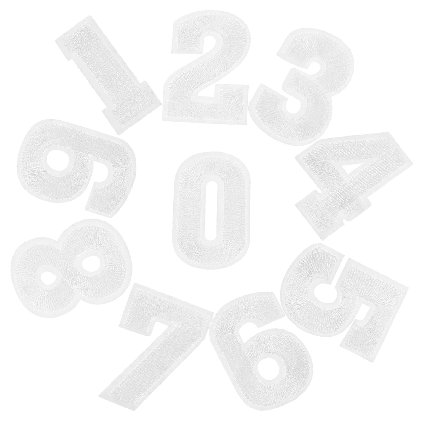 Gadpiparty 15 Sätze Koffer-Patch- Hochzeit Stickerei Trikots Fußball Kleiderflicken aus Stoff Taschenapplikation Flicken für Kleidung Hutflecken Twill-Stoff Weiß