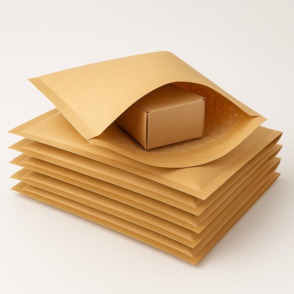 Sobres Acolchados Resistentes con Burbujas Envuelve y Protege. Sobres para Envíos. Sobres Acolchados para Envíos (Marrón Kraft, 26,5x18 cm, 10 Sobres)