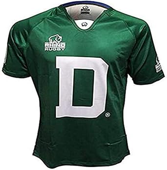 Rhino World Rugby Unisex-Adult Dartmouth Big Green Authentic Jersey - Home