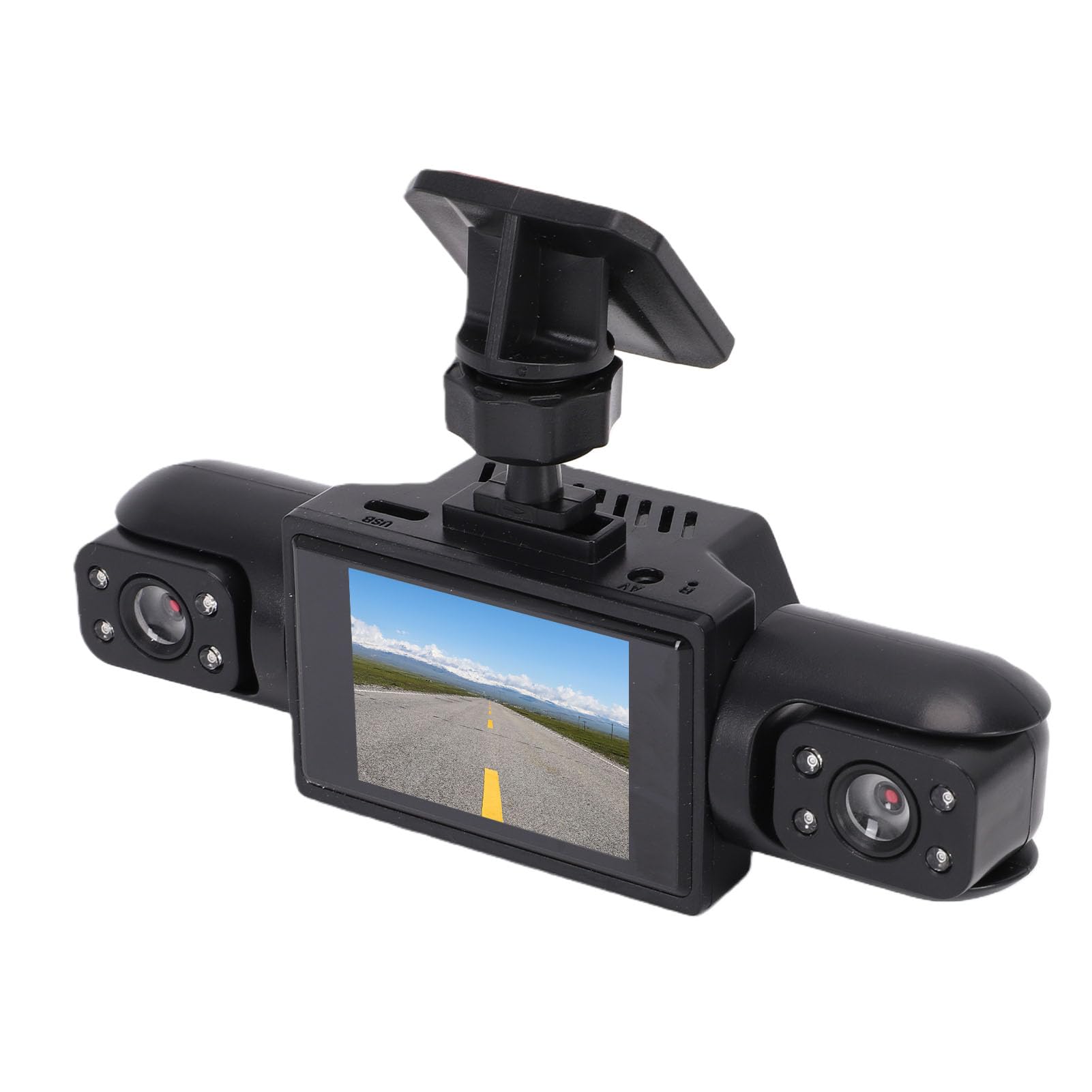 Gonetre Dashcam a 4 con Visione a 360°, Grandangolo 4K 1080p per Camion