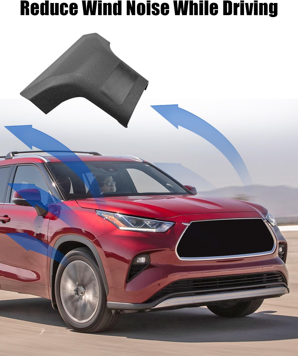 Roof Rack Cover Crossbars End Caps Fit for Highlander 2020-2024 Hybrid Xle 2020-2024 Xse 2020-2024 Limited 2020-2024 Platinum 2020-2024, Replace PT767-48201-CV PT76748201CV, 4PCS