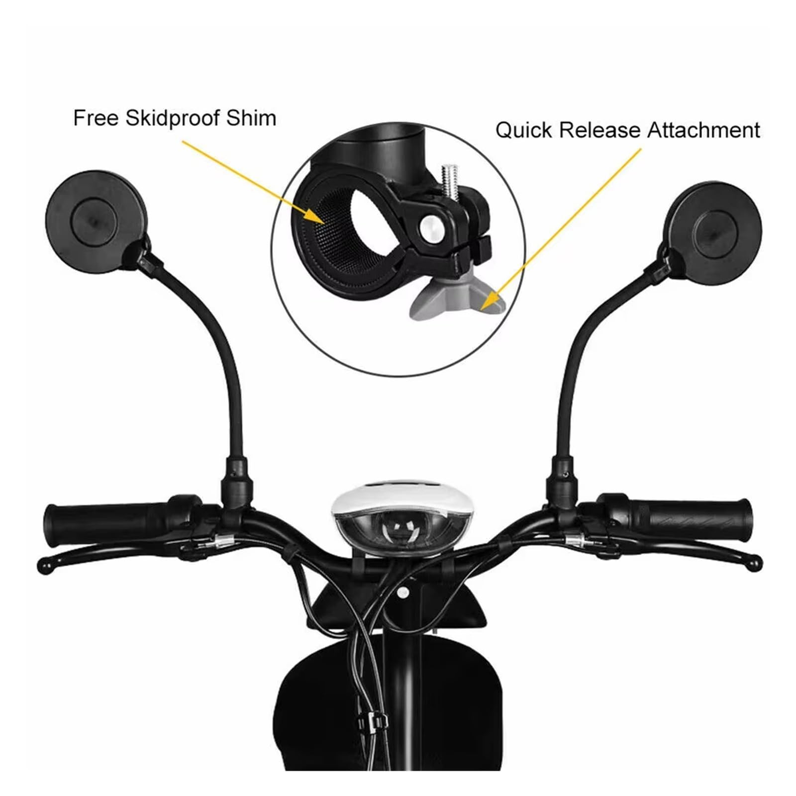 Accessoires De Remplacement De Vélo, Guidon, Rétroviseur Latéral Gauche Et Droit, Réglable Et Rotatif Rétroviseur Moto