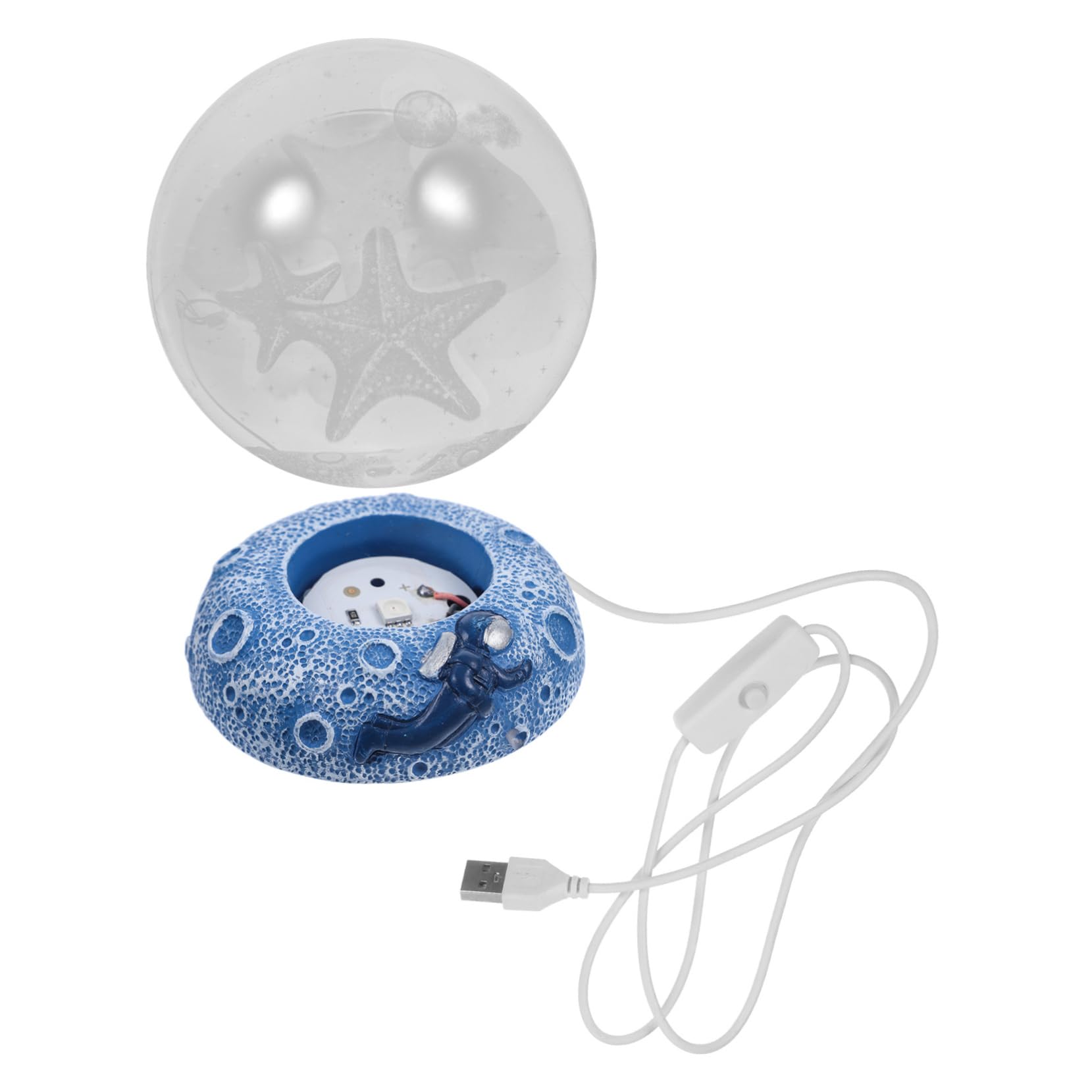 LIFKOME Crystal Lamp Led Night Light for Home Decor USB Table Decoration Base for Bedroom Living Room Boys and Girls Room for Christmas and Special Occasions