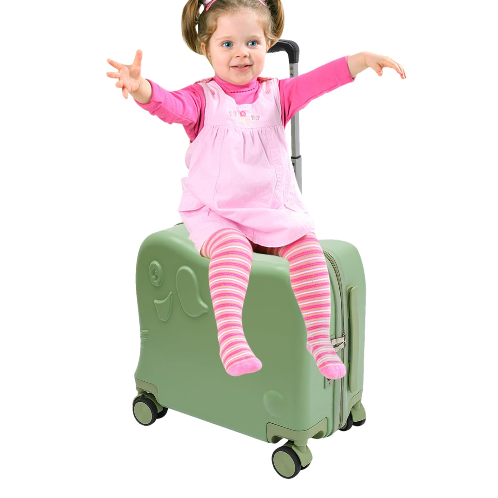 Bagaglio per bambini - Valigia leggera, con ruote girevoli | maniglia adatta ai bambini, design pronto da viaggio, con cerniera sicura, perfetta per Holiday Trip Packing Airport