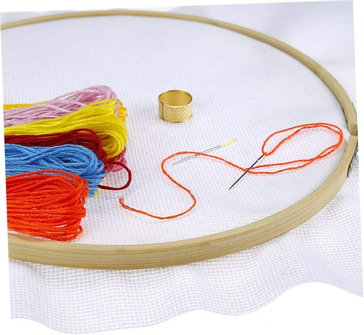 VILLCASE 8pcs Needlework Fabric Cross-Stitch Cloth DIY Embroidery Cloth Safe for Ages