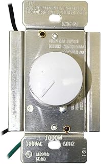 Cooper Wiring Device RI101-W 1000 Watt Rotary Dimmer White