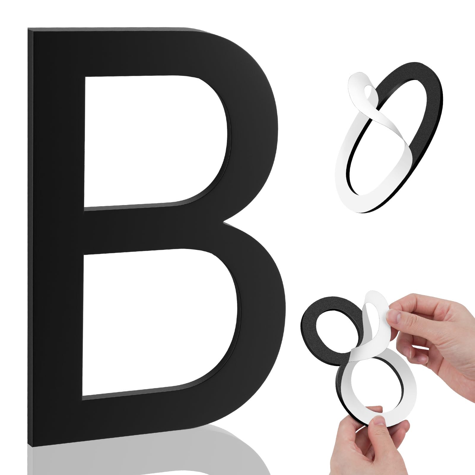 8 Inch House Numbers, Self-adhesive for Outside Mailbox House Number (B)