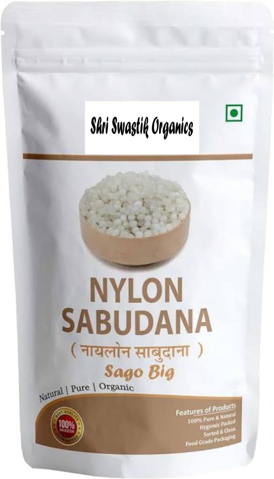 Shri Swastik Organics Nylon Sabudana | Nylon Sago | Sago | Nylon Sabudana For Fasting (Sago) | Pure Nylon Sabudana For Upwas, Tapioca/Javvarisi | Healty & Gluten Free (1 Kg) (B0CYHF3SGT) Amazon Price History, Amazon Price Tracker