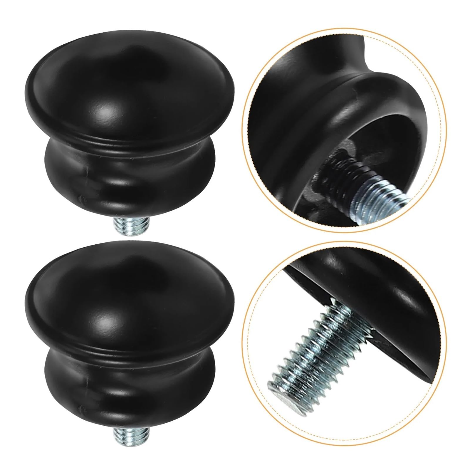 Lot de 4 embouts de tringle à rideaux décoratifs à vis pour tringles à rideaux