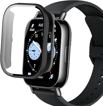 Compatible with Redmi Watch 5 Lite Protective Case Cover, Smartwatch Protective Case Cover Shell Soft and Durable Watch Accessories,Premium Soft TPU Slim Case Cover-Black