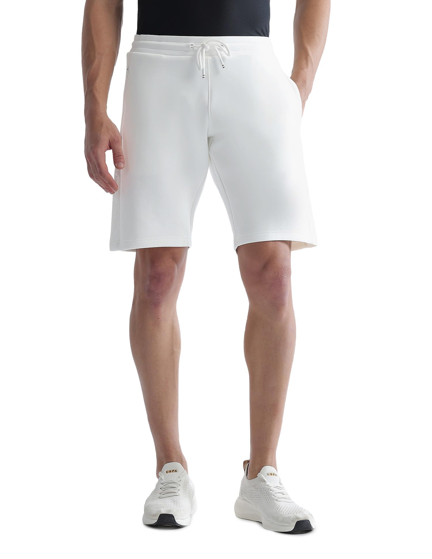 u.s. polo assn. USPA Active Sports Men's Mid Rise Solid Active Shorts-picture-36