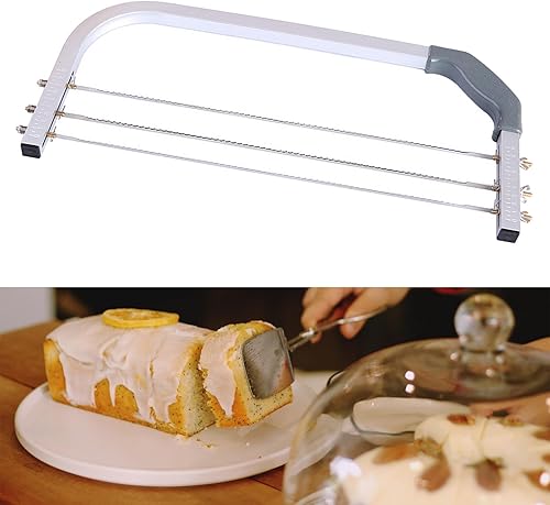 Miniatura 6 de Cortador de tartas, cortador de capas, nivelador de pastel ajustable, herramienta profesional para cortar pasteles, herramienta de cocina con 3