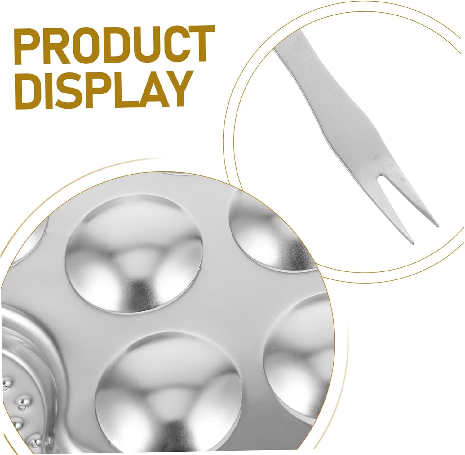 2 Sets Stainless Steel Escargot Dish with Forks Elegant Seafood Serving Plate and Dipping Tray for Home Bbq Dining Modern Tableware for Condiments and Appetizers