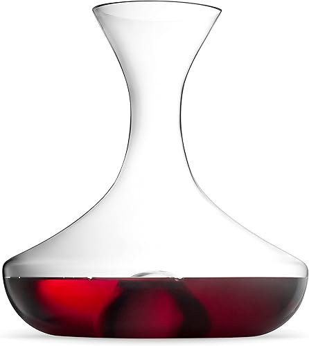 Royalty Art Elegante decantador de cristal y jarra de vino, 60.9 onzas, aireador grande para vinos tintos y blancos, licores y cócteles, diseño