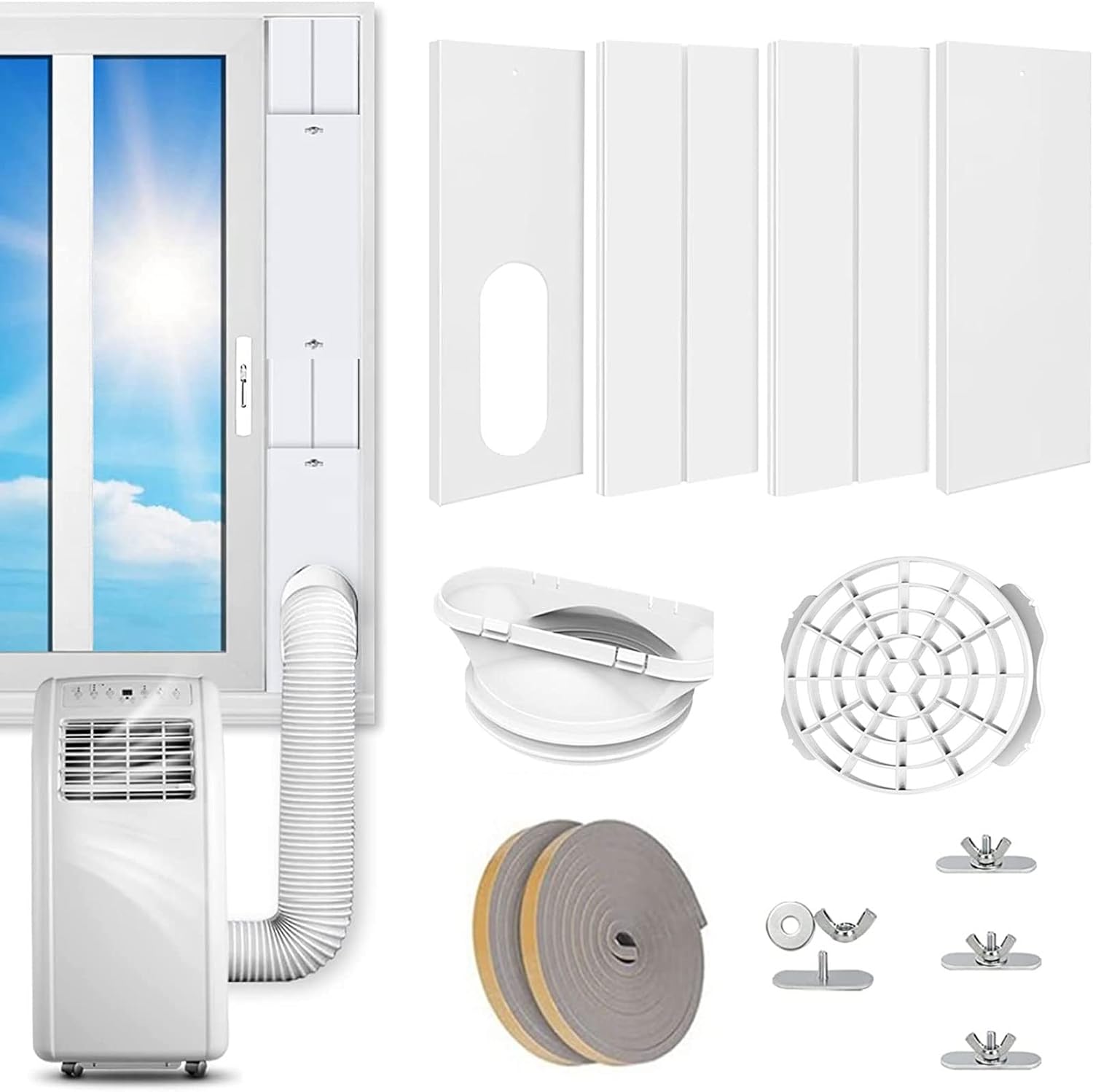 Portable AC Window Kit, Sliding AC Vent Kit For Vertical
