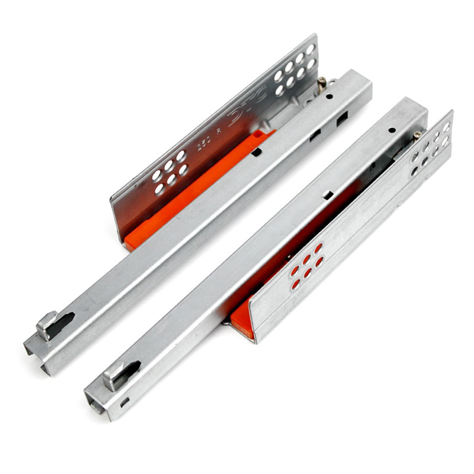 2 Piezas Rieles Correderas Cajón Apoyo Inferior Empuje para Abrir Cierre Suave Montaje Instalación Simple Recomendado para Muebles de Cocina Sa, Longitud 40cm