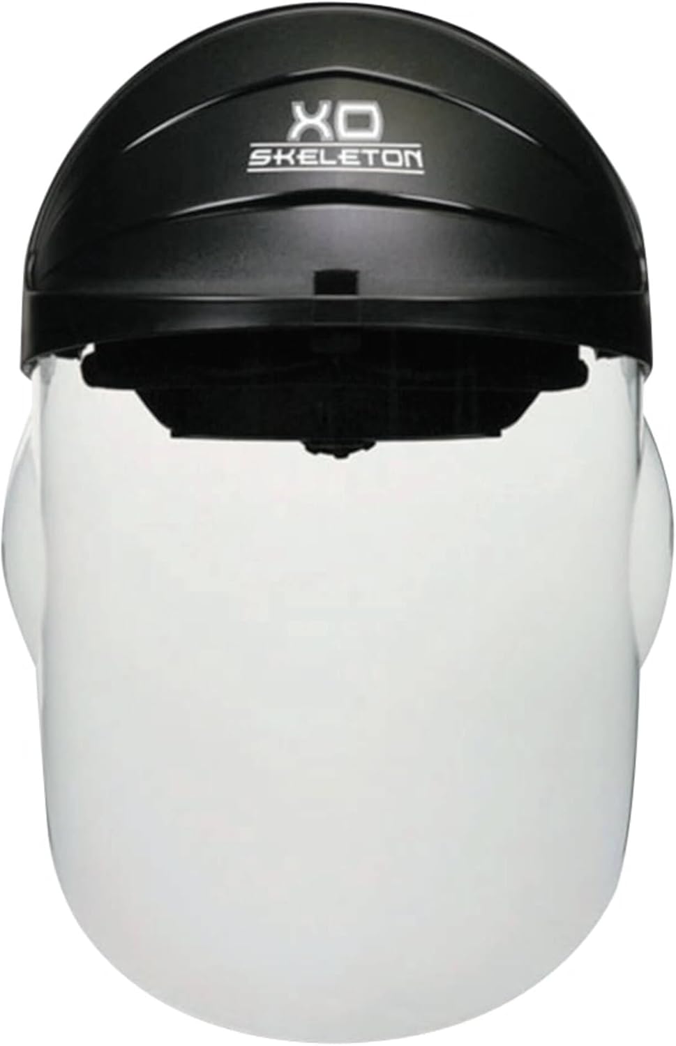 MCR Safety 104 XO Skeleton Nylon Ratchet Headgear with Clear Faceshield, Black Matte, 1-Pair