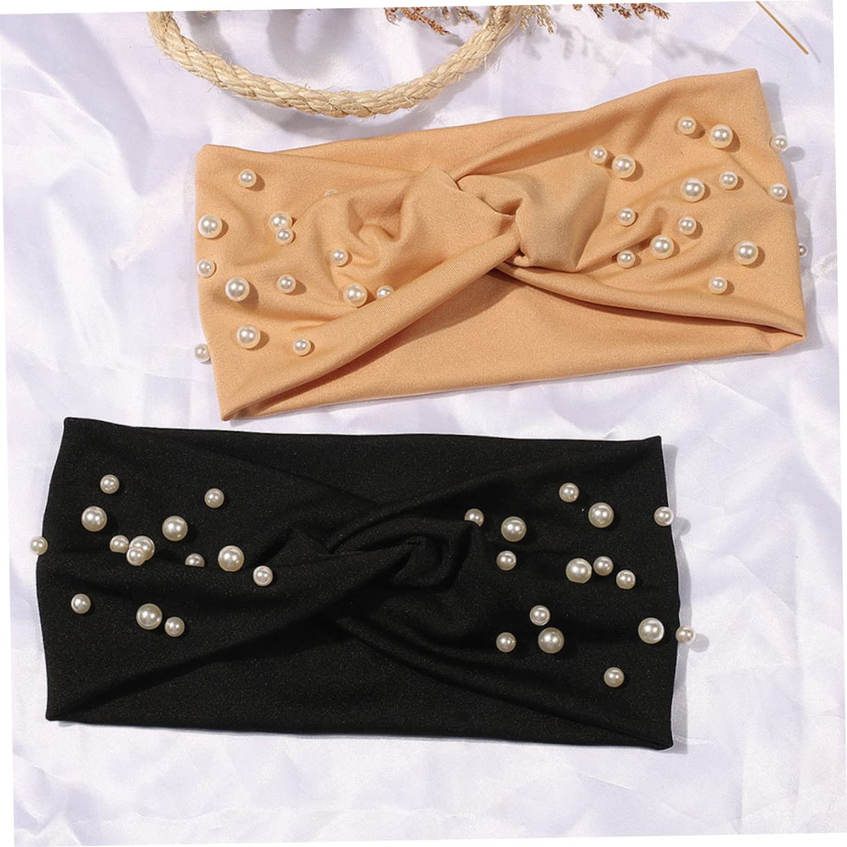FRCOLOR 6 cintas para el pelo con cruces anchas, antideslizantes, deportivas, elásticas, exquisitas diademas, hechas a mano, hilo de algodón, máscara para el cabello