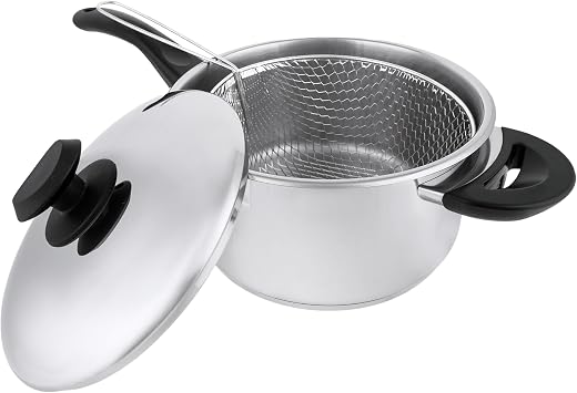 Stainless steel collection 22cm Stainless Steel Chip pan, Silver