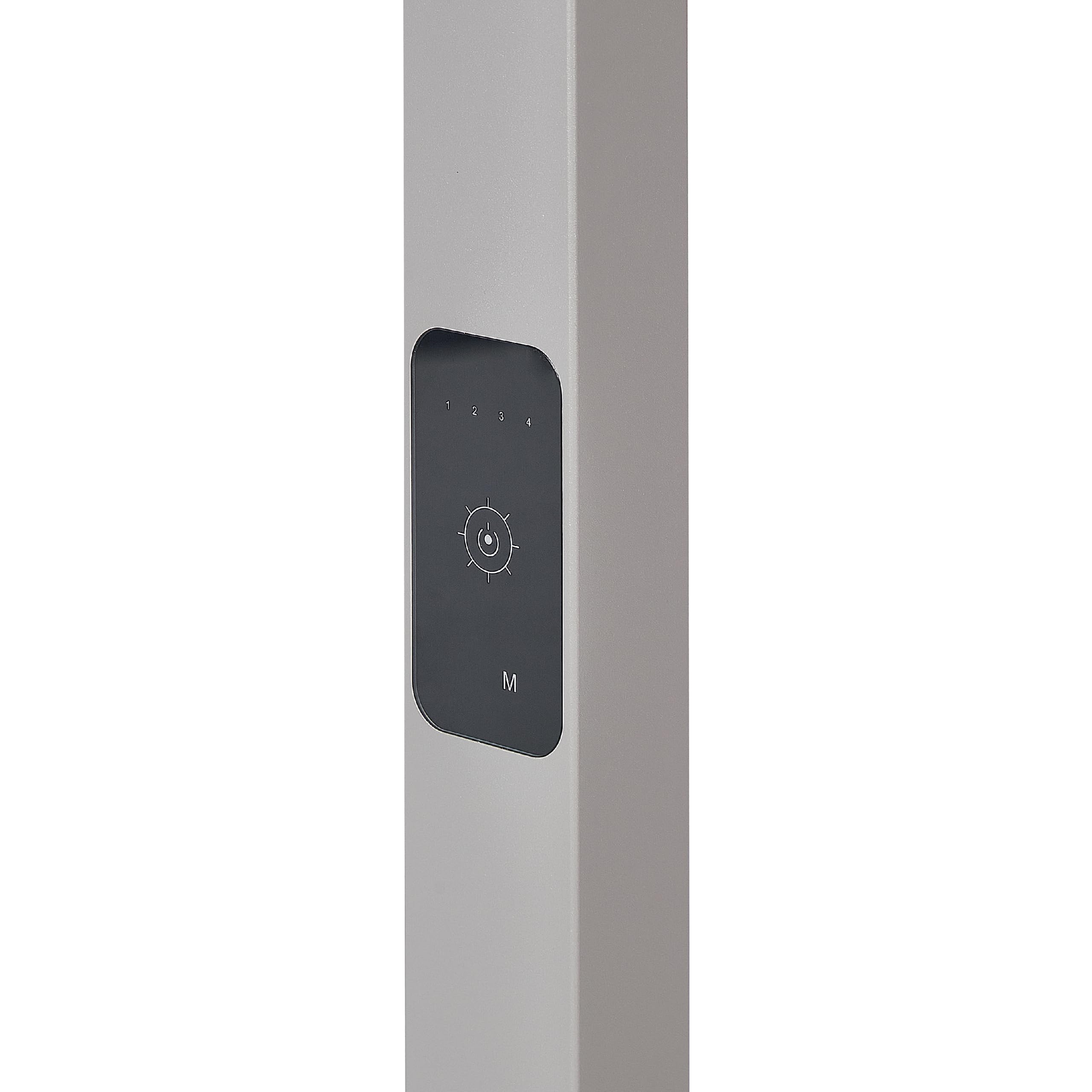 Beliani LED-Stehlampe Metall silber mit Bewegungsmelder Touch-Funktion dimmbar Sculptor
