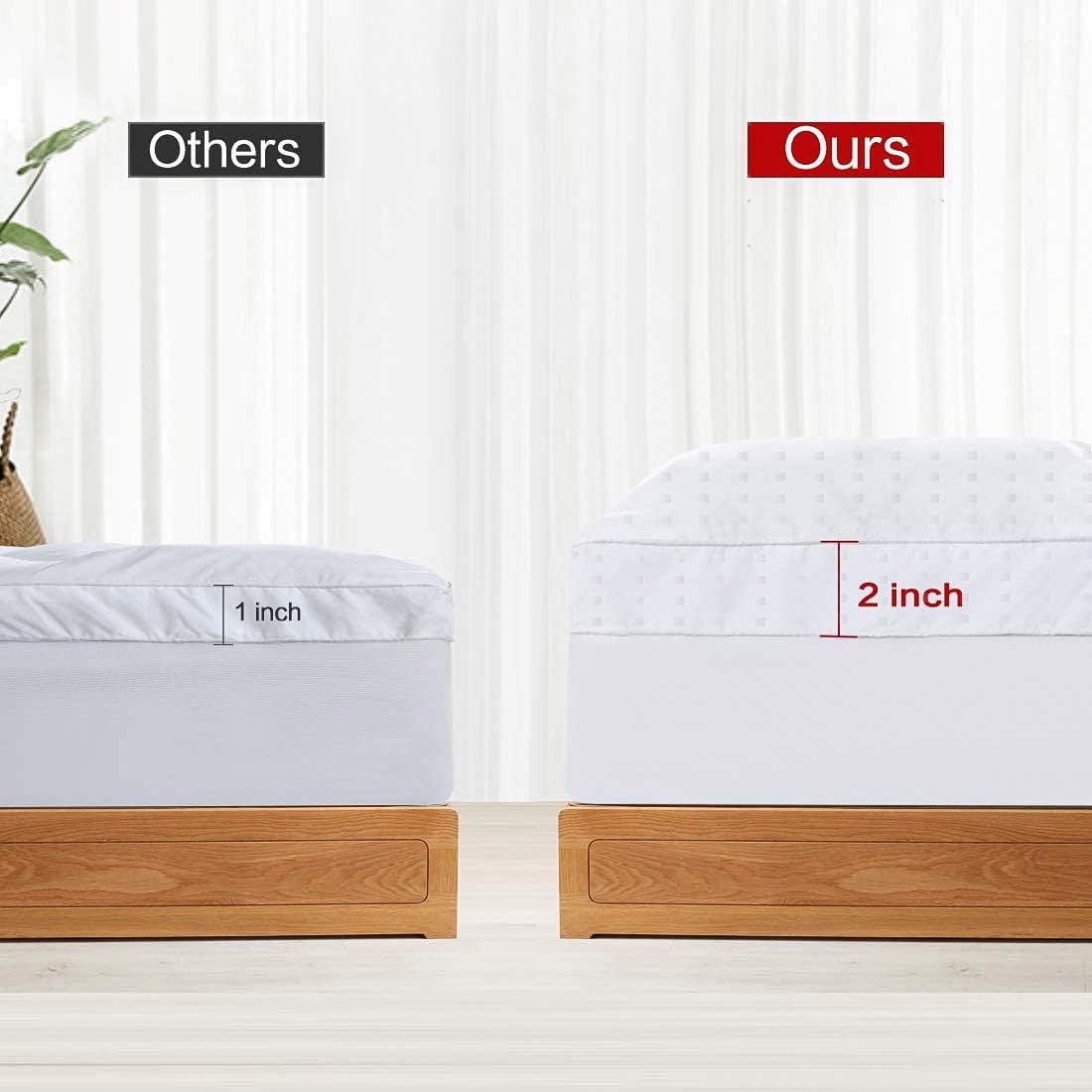 Hоttеѕt Sаlе Mattress Topper King Extra Thick Mattress Pad Pillow Top Mattress Cover Overfilled Quilted Fitted Cotton Top Mattress Protector 8-21 Deep Pocket 🔥 Mattress Topper King Extra Thick Mattress Pad Pillow Top Mattress Cover Overfilled Quilted Fitted Cotton Top Mattress Protector 8-21 Deep Pocket