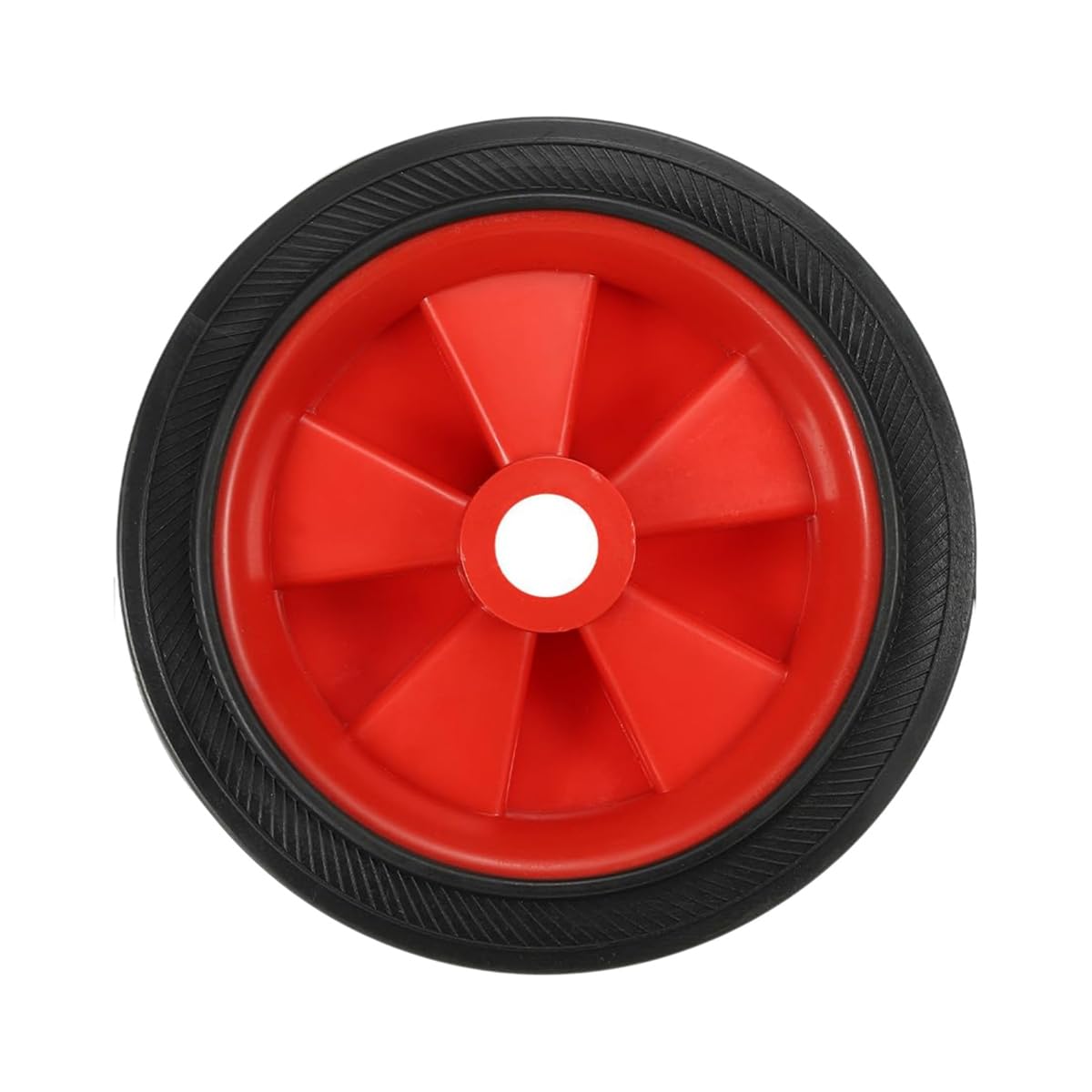 Ludom Ruedas de compresor de aire de 6", 2 piezas de repuesto universales con orificio de 13 mm de diámetro para facilitar la movilidad, color rojo