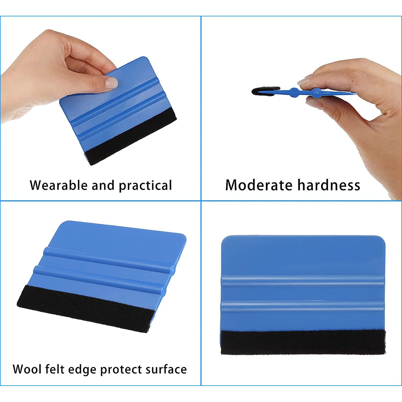 Lot De 2 Ou 4 Raclettes Pour Films Autocollants De Voiture