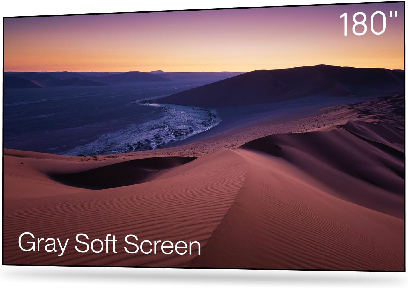 AWOL VISION 180" Fixed Frame Matte Gray Projector Screen, 16:9 8K/4K UST Screen, 170° Viewing Angle, Slim Aluminum Frame