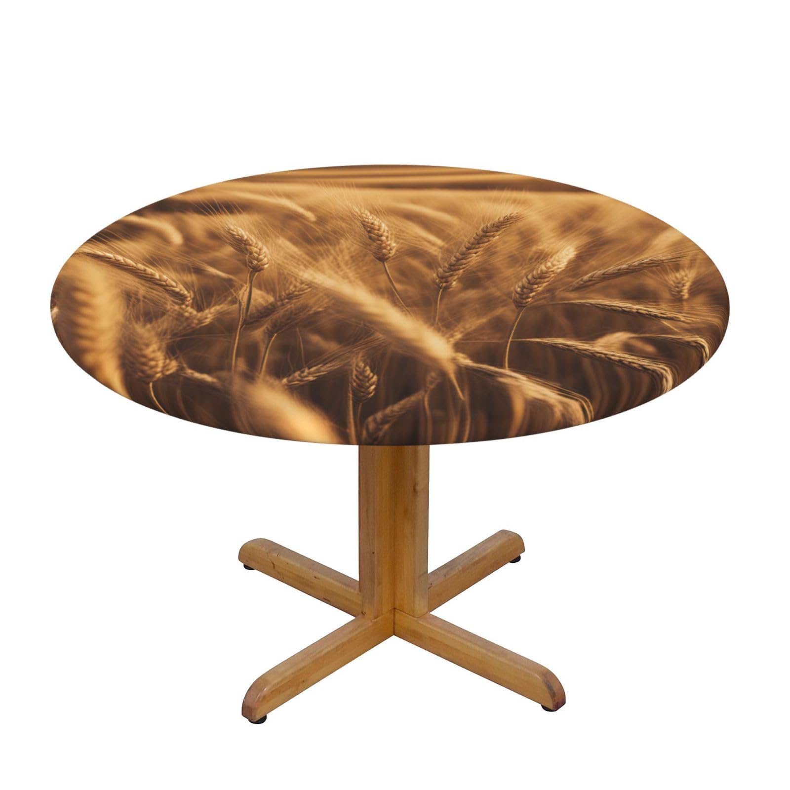 Nappe ronde imprimée champ de blé de qualité supérieure pour réception chic