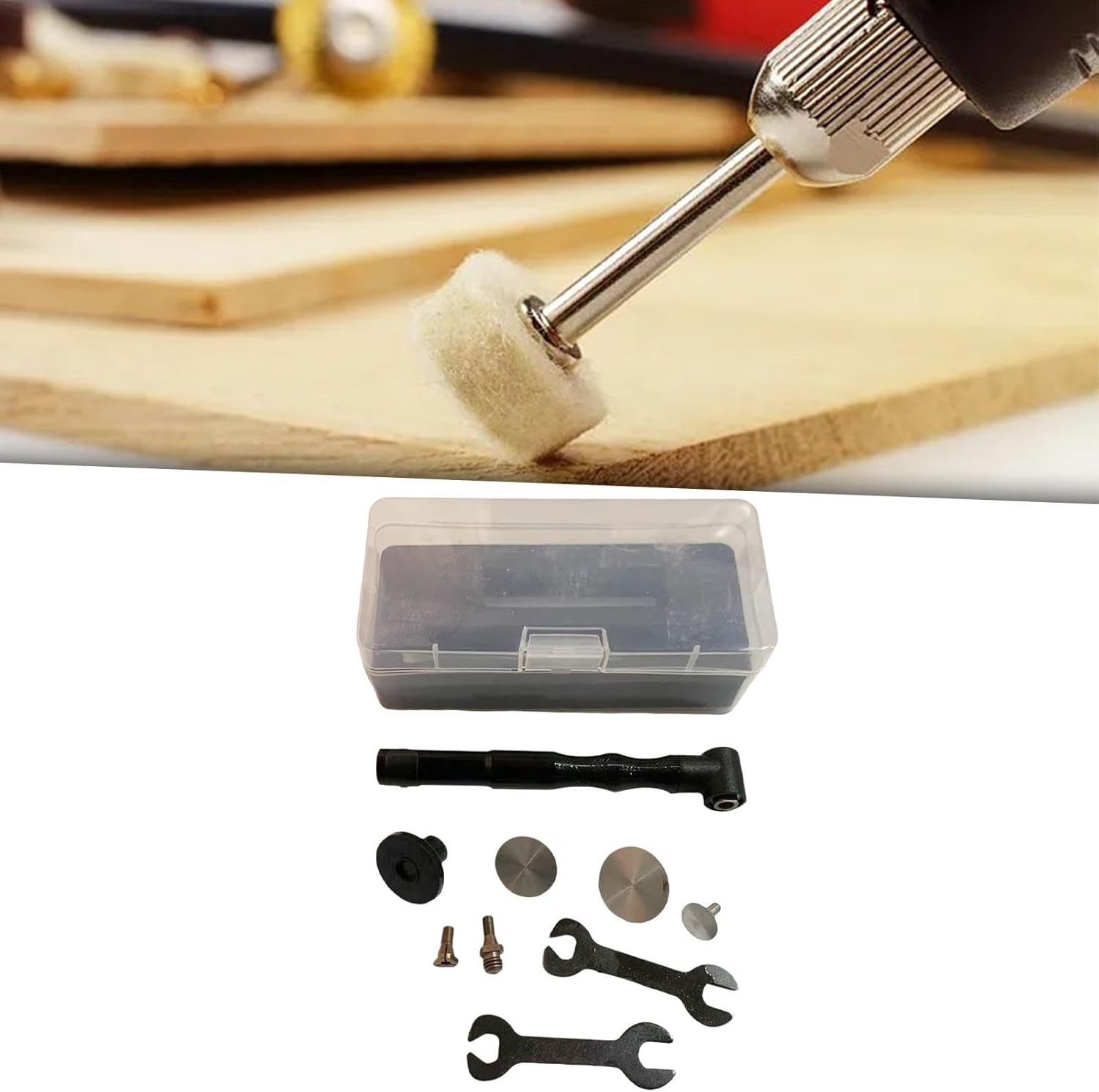 Generic 90 Degree Handpiece Kit Rotary Polishing Machine Premium Sturdy Portable High Performance Electric Grinding Pen for Polishing, Black 3.175mm Chuck