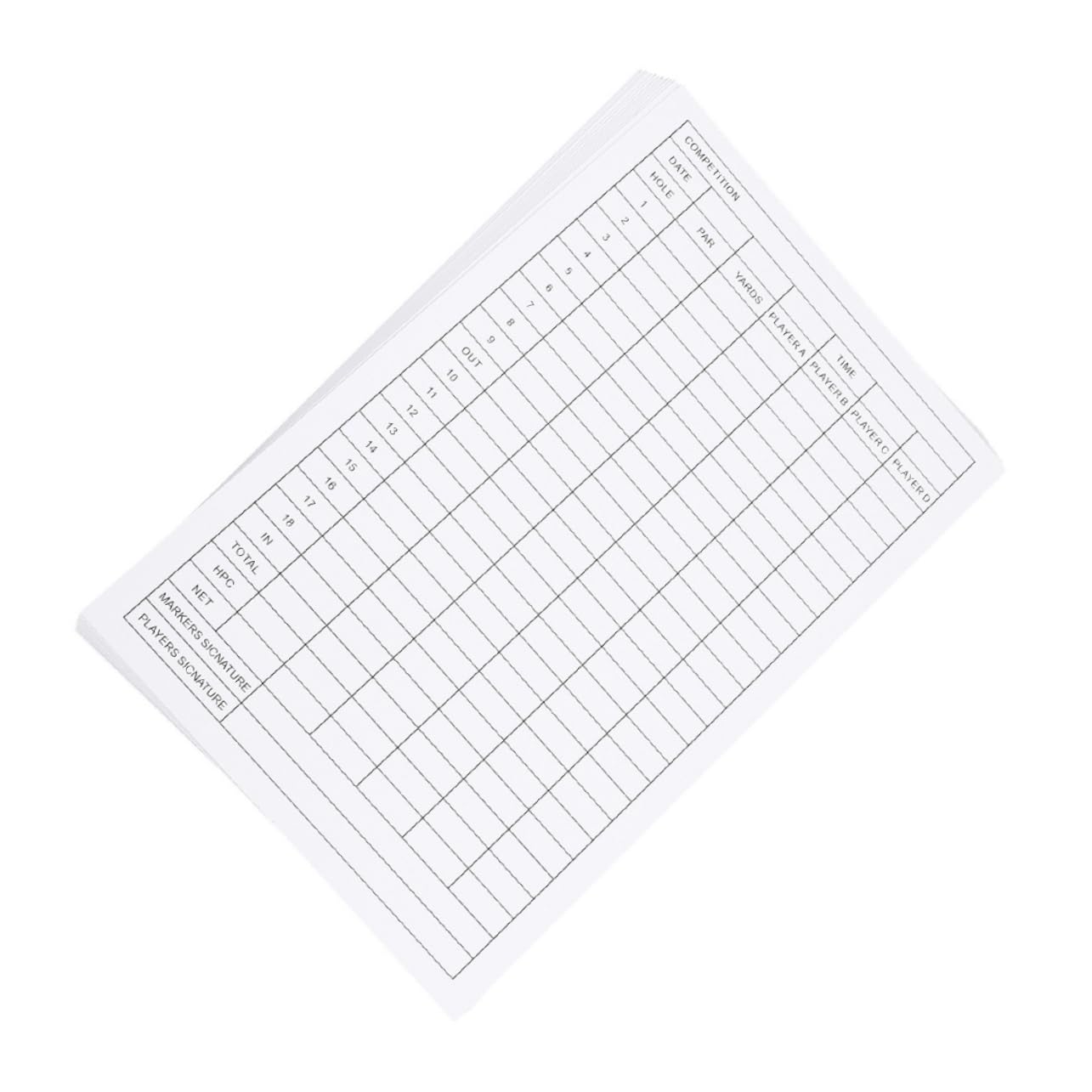 GOOHOCHY 40pcs Golf Scorecards Lightweight and Portable Durable Paper for Accurate Scorekeeping All Weather Conditions Essential Accessory for Golfers and Competitions