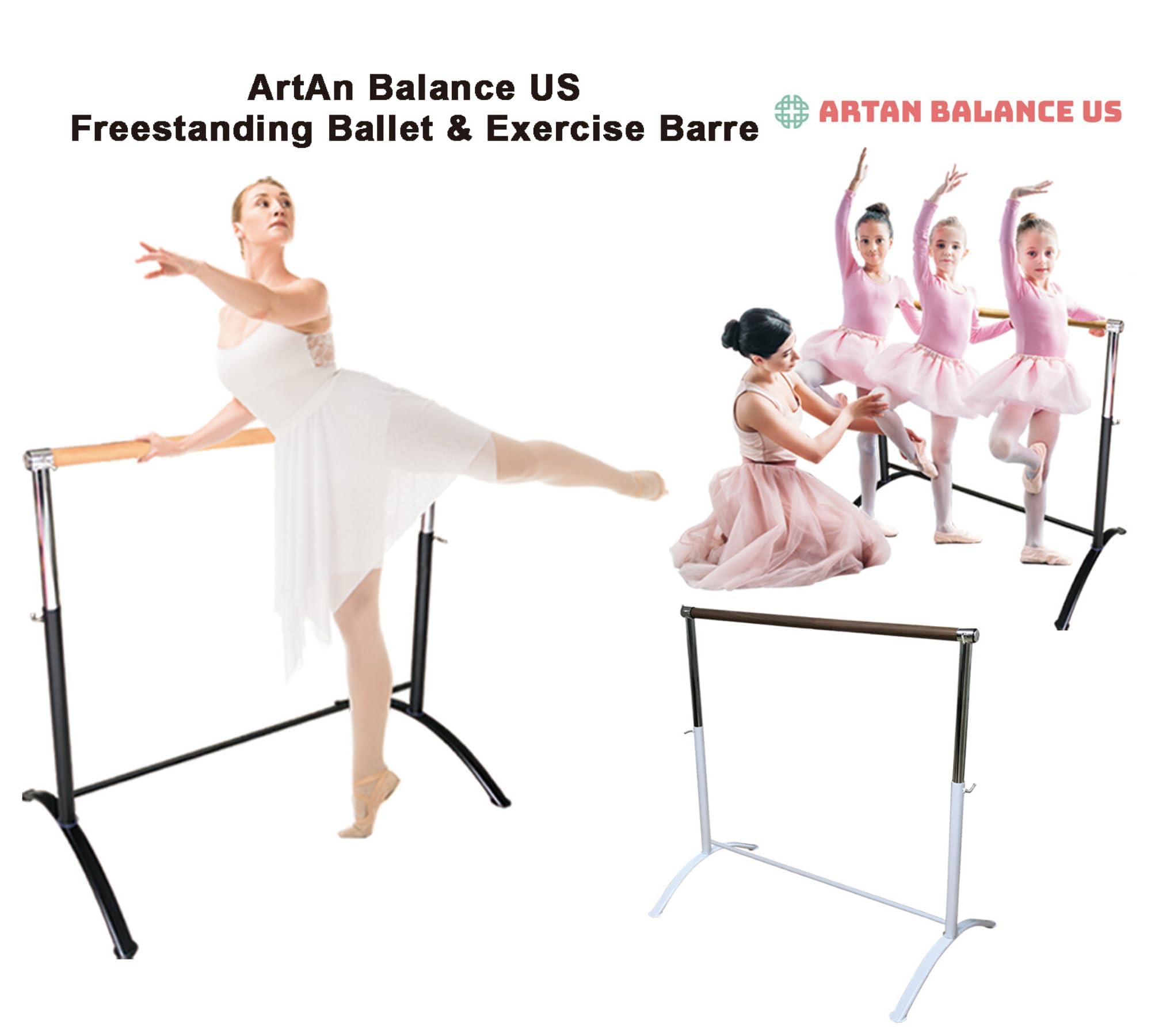Pull Up Bar Artan Balance Ballet Barre Portable For Home Or Studo