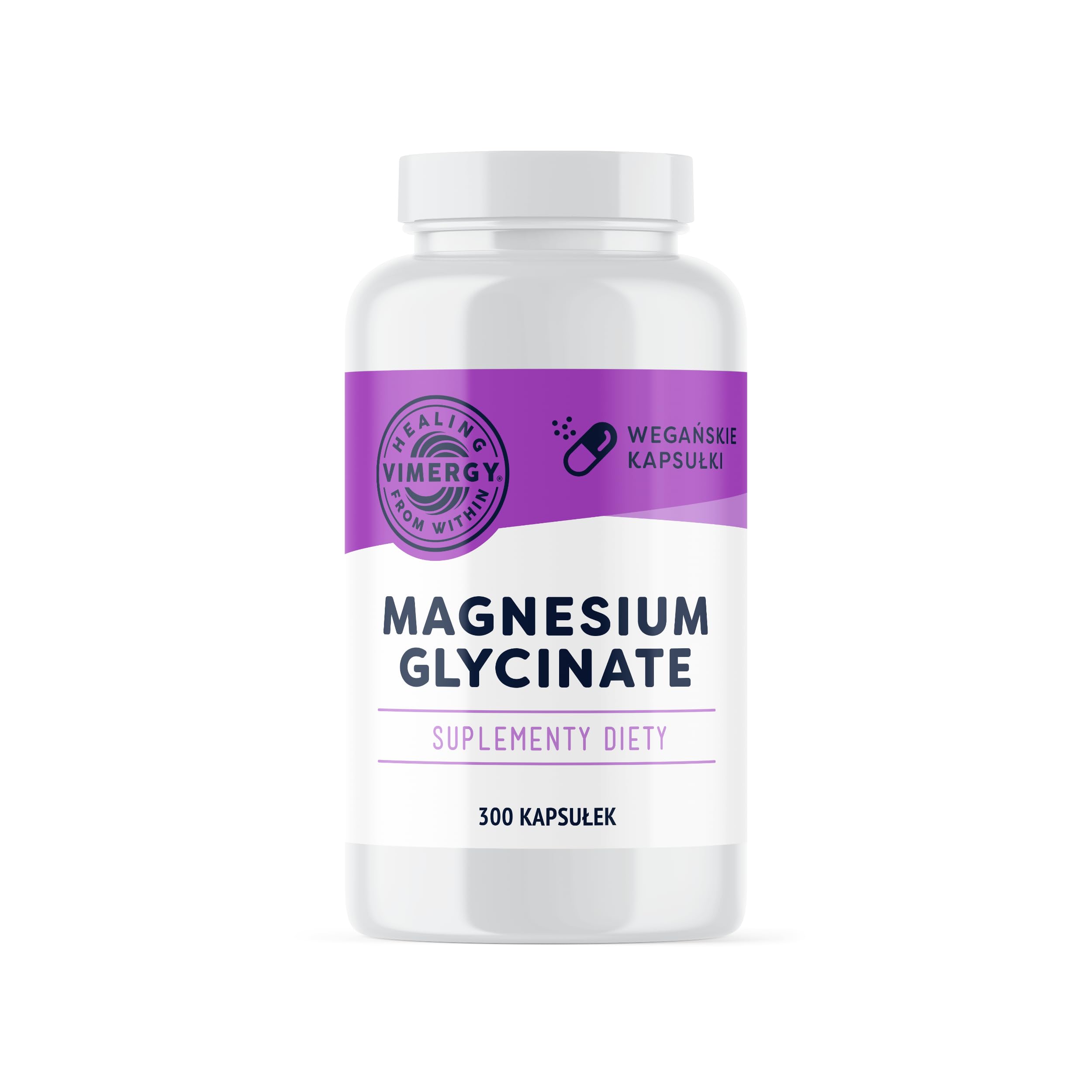 Vimergy Glicynian Magnezu Suplement Mineralny – 150 Porcji – Wspomaga Energię i Zmniejsza Zmęczenie – Suplement Magnezu Przyjazny dla Brzucha – Kurkuma i Imbir – Bezglutenowy, Bez GMO – Keto/Paleo