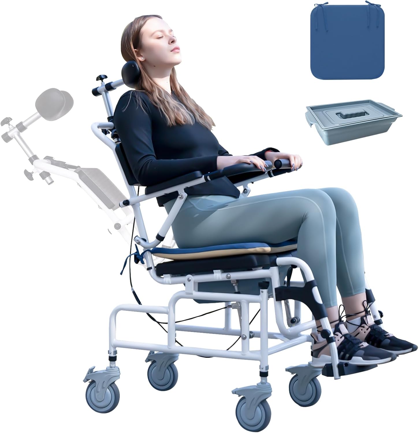 Shower Chair Reclining Wheelchair, Bedside Commode Jamaica Ubuy