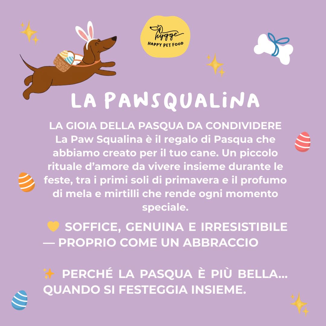 HYGGE PET FOOD Paw Squalina - Easter Cake for Dogs with Apple and Blueberries | Dove for Dogs Easter Edition | Natural and Tasty Snack | Easter Dog Gift Idea | No By-Products - 150g - 3