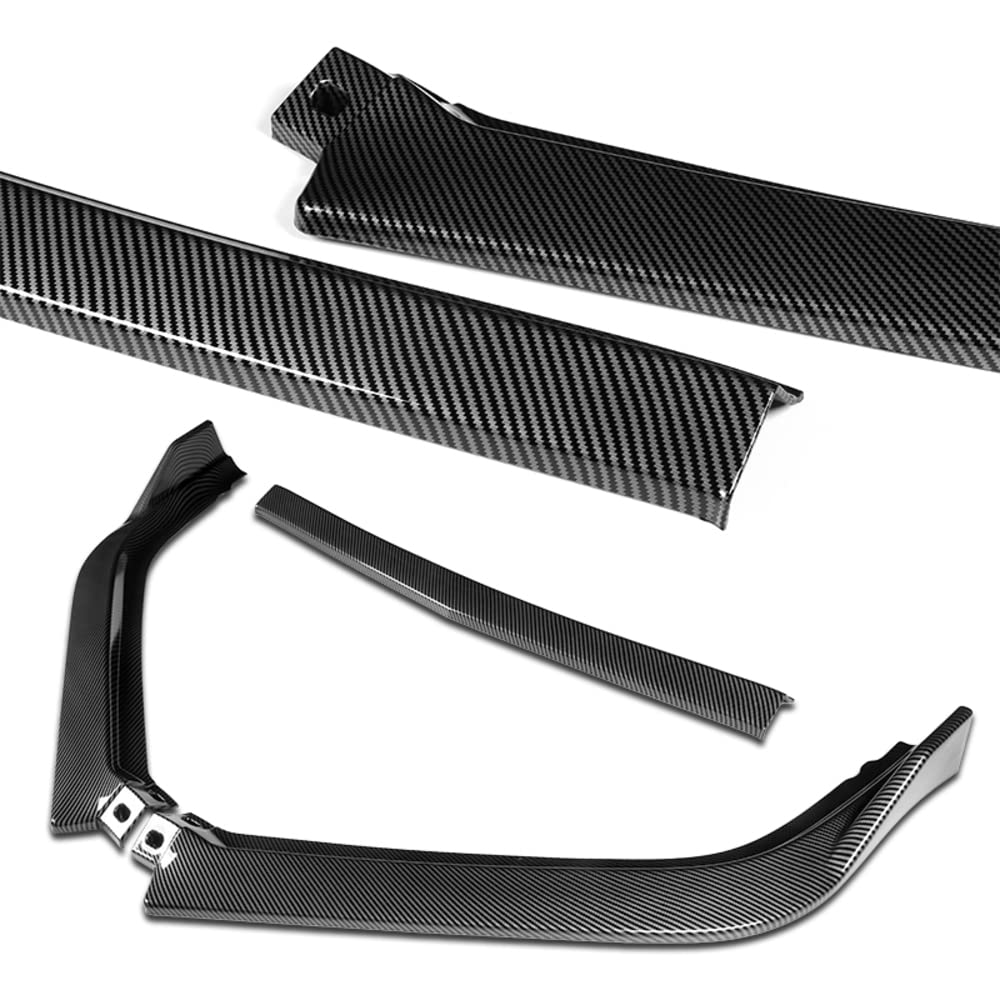 HFP-Style Carbon Look Front Bumper Lip Spoiler For 2013-2015 Honda Accord Coupe (2DR)