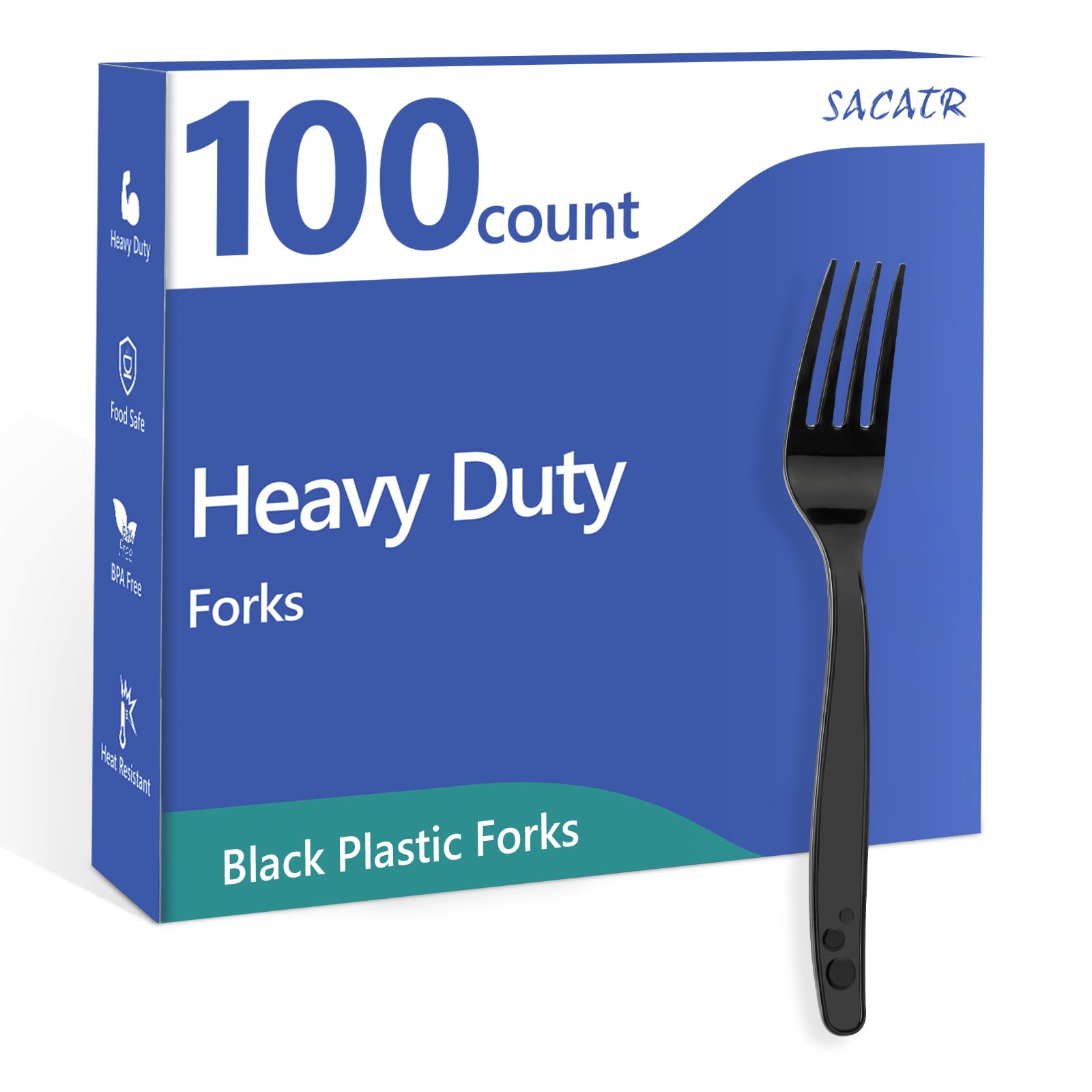 SACATR 1000 Count Plastic Forks Heavy Duty, Plastic Silverware Clear Forks, Premium Disposable Forks Bulk, BPA-Free, Heat Resistant, Suitable for Parties, Events and Everyday Use — Amazon image 15