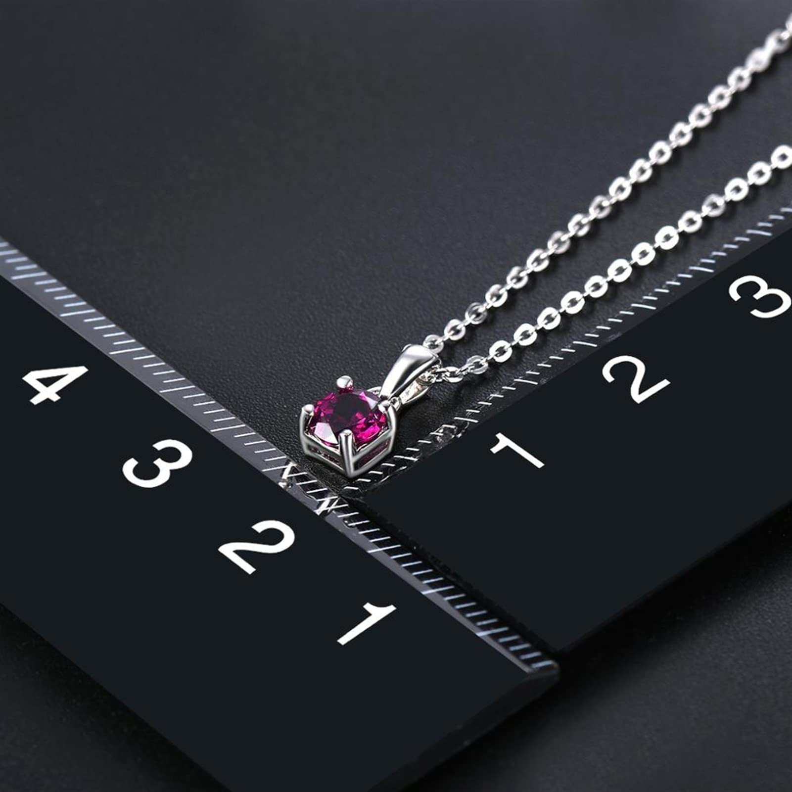 Collane Pendente for gioielli di moda signore Pendente rotondo Gemstone Solid 925 sterling catena in argento sterling squisito semplice gioielli eleganti Collana da donna ( Gem Color : Amethyst )