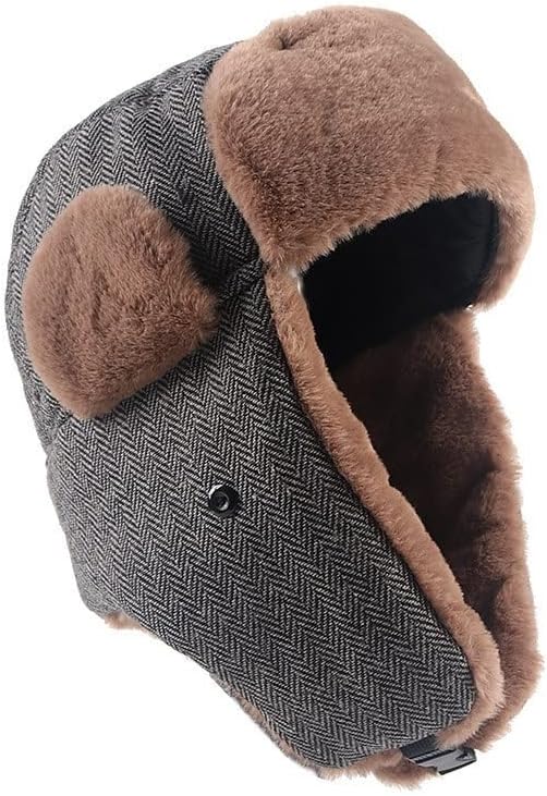 Men Winter Hat Women Earflaps Bomber Hats Fashion Ushanka Faux Fur Russian Earflap Snow Trapper Cap