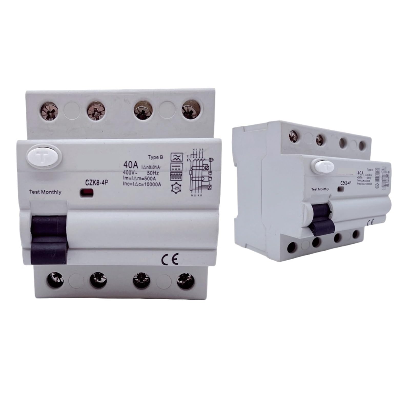 1PCS Rail B Type Leakage Circuit Breaker DC RCCB RCD 4P 40A 63A
