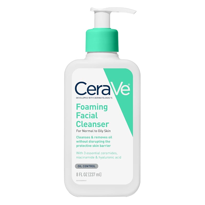 CeraVe Limpador Facial Espumante para Pele Oleosa, 236 mL