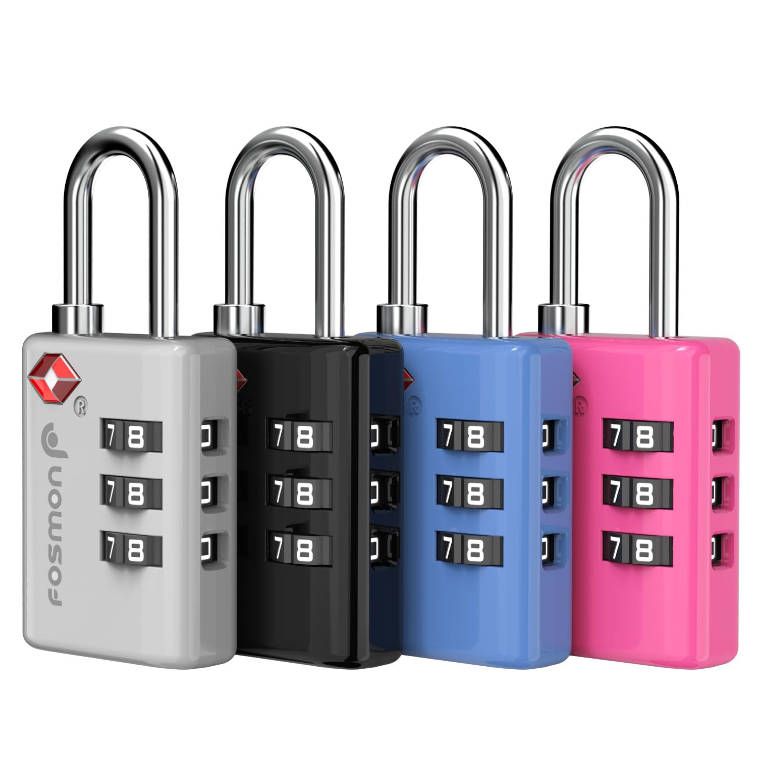 Fosmon TSA Approved Luggage Locks 4 Pack